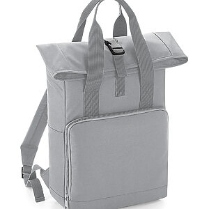 Twin handle roll-top backpack - Light Grey, One size