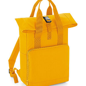 Twin handle roll-top backpack - Mustard, One size