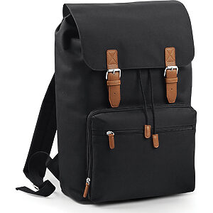 Vintage laptop backpack - Black, One size