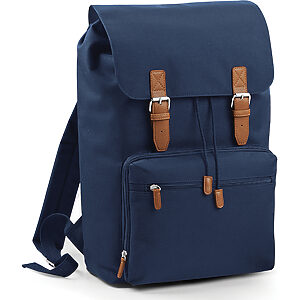 Vintage laptop backpack - French Navy, One size