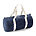 Denim barrel bag