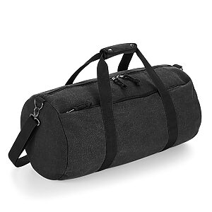 Vintage canvas barrel bag - Vintage Black, One size