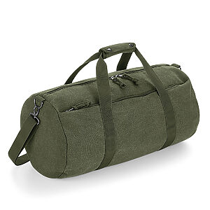 Vintage canvas barrel bag - Vintage Military Green, One size