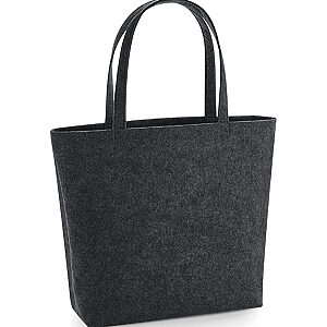 Felt shopper - Charcoal Melange, One size