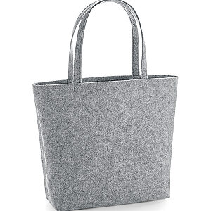 Felt shopper - Grey Melange, One size