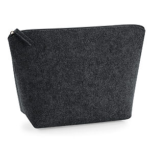 Felt accessory bag - Charcoal Melange, S