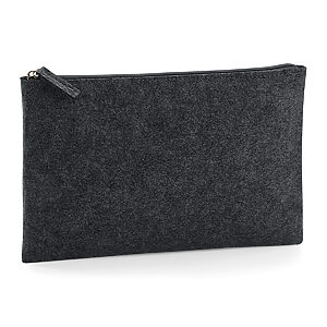 Felt accessory pouch - Charcoal Melange, One size