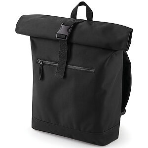 Roll-top backpack - Black, One size