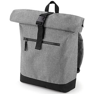 Roll-top backpack - Grey Marl/Black, One size