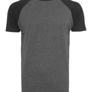 Raglan contrast tee - Charcoal/Black, S