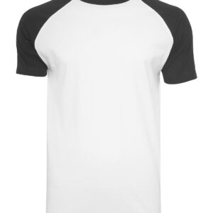 Raglan contrast tee - White/Black, S