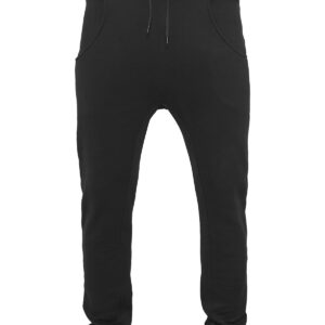 Heavy deep-crotch sweatpants - Black, S