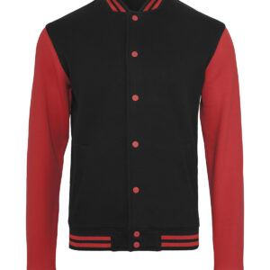 Sweat college jacket - Black/Red, S