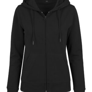 Women's terry zip hoodie - Black, XS