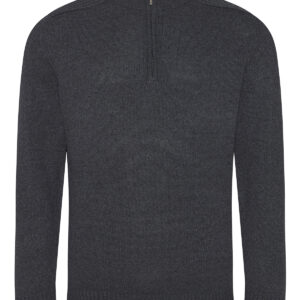 Wakhan ¼ regen zip knit sweater - Charcoal, XS