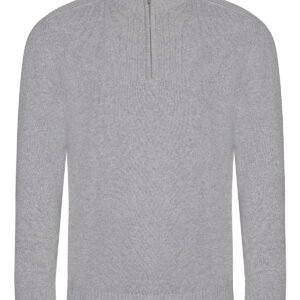 Wakhan ¼ regen zip knit sweater - Heather Grey, XS