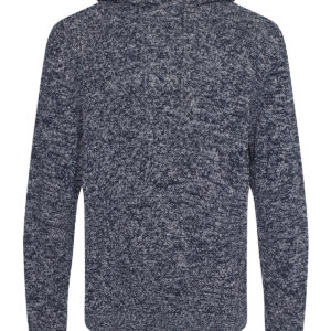 Iguazu regen knitted hoodie - Navy/Heather Grey, XS