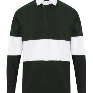 Panelled rugby shirt - Bottle/White, S