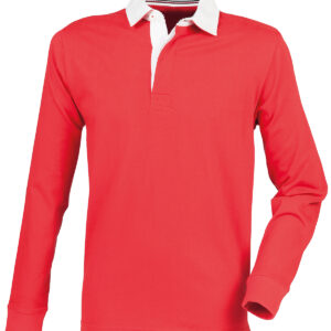 Premium superfit rugby shirt - Red, XS