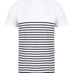 Short-sleeved Breton T - White/Navy, XS
