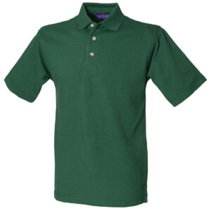 Classic cotton piqué polo with stand-up collar - Bottle, S