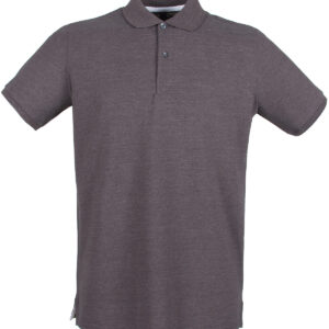 Micro-fine piqué polo shirt - Charcoal, S