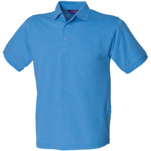 65/35 Classic piqué polo shirt - Mid Blue, S