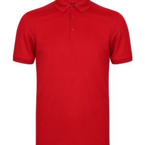 Stretch polo shirt with wicking finish (slim fit) - Red, S