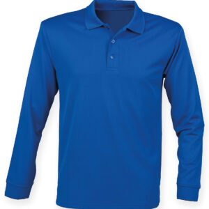 Long sleeve Coolplus® polo shirt - Royal, XXS