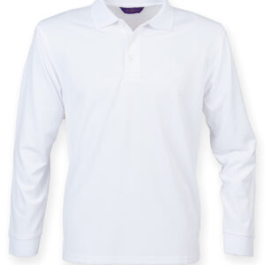 Long sleeve Coolplus® polo shirt - White, XXS