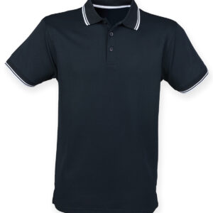 Double tipped Coolplus® polo shirt - Navy/White, XS