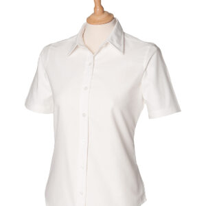 Women's short sleeve classic Oxford shirt - White, XS