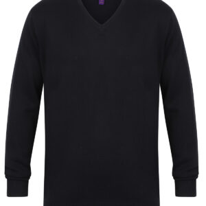 12 gauge v-neck jumper - Navy, XXS