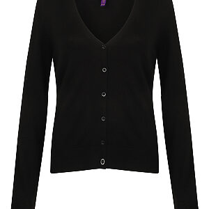 Women's v-neck cardigan - Black, XXS