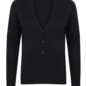 Women's v-neck cardigan - Navy, XXS