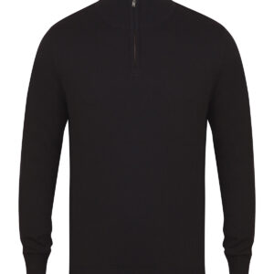 ¼ zip jumper - Black, XS