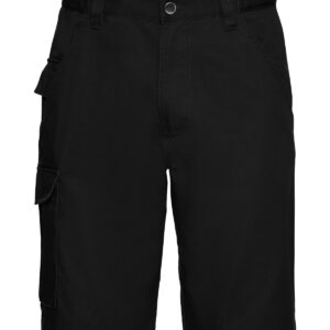 Polycotton twill workwear shorts - Black, 28" Waist