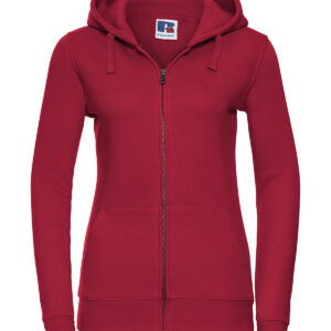 Women's authentic zipped hooded sweatshirt - Classic Red, XS