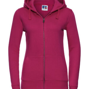 Women's authentic zipped hooded sweatshirt - Fuchsia, XS