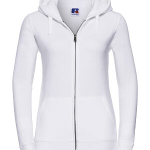 Women's authentic zipped hooded sweatshirt - White, XS