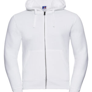 Authentic zipped hooded sweat - White, XS