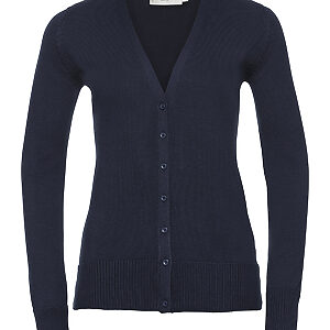 Women's v-neck knitted cardigan - French Navy, XXS