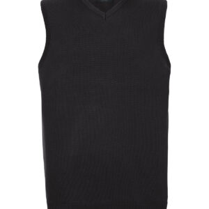 V-neck sleeveless knitted sweater - Black, XXS