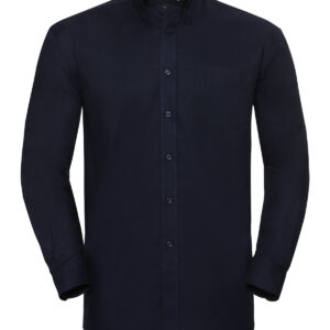 Long sleeve easycare Oxford shirt - Bright Navy, 14.5