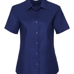 Women's short sleeve Oxford shirt - Bright Royal, XS