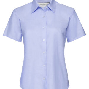 Women's short sleeve Oxford shirt - Oxford Blue, XS