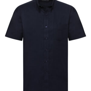 Short sleeve easycare Oxford shirt - Bright Navy, 14.5