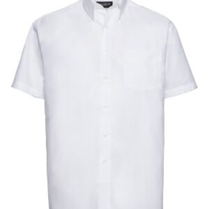 Short sleeve easycare Oxford shirt - White, 14.5