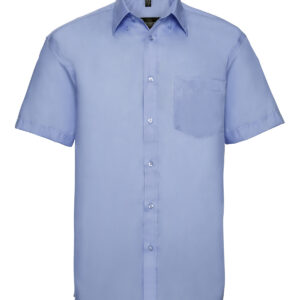 Short sleeve ultimate non-iron shirt - Bright Sky, 14.5