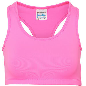 Women's cool sports crop top - Electric Pink, M
